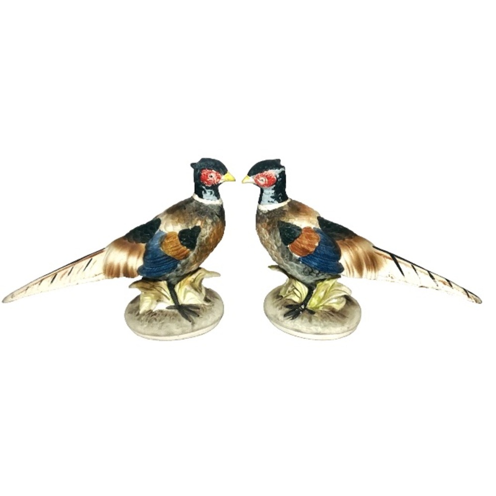 Vintage Ring Necked Pheasant Ceramic Salt and Pepper Shakers Lego Made in Japan